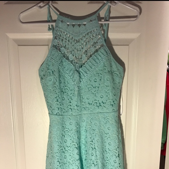 Teal Floral Dress - Picture 1 of 3